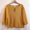 Ribbed Knit Balloon Sleeve Sweater-2