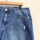 Distressed Cut Off Jean Shorts-3
