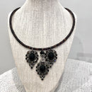Beaded Black Jewelry Set-2