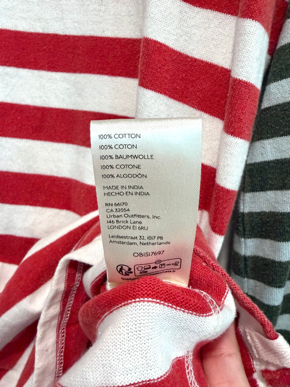 Striped Balloon Sleeve Tee