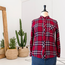 Plaid Button Up Shirt-1