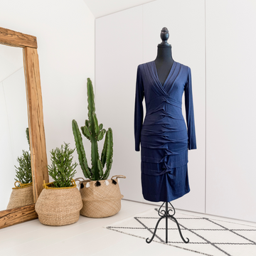 Long Sleeve V-Neck Sheath Dress