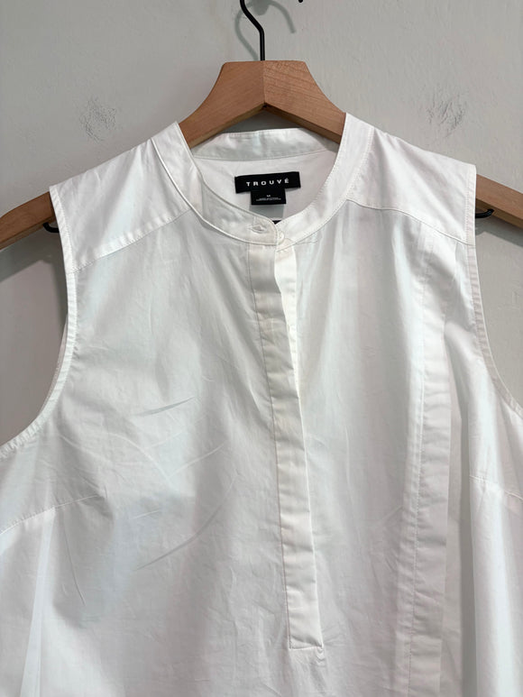 1/4 Button Poplin Top