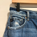Distressed High Rise Shorts-4