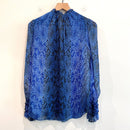 Snakeskin Floral Silk Blend Top-11