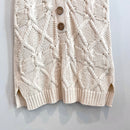 Sleeveless Cable Knit Sweater-4