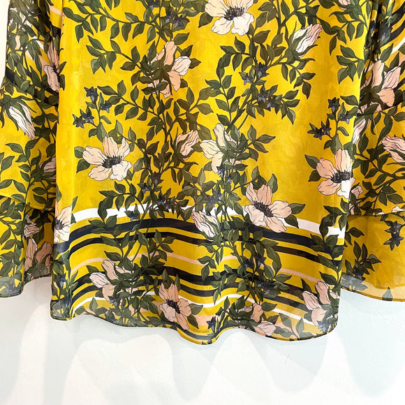 Floral Bell Sleeve Top