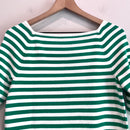 Striped Knit Stretch Sweater-9