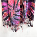 Tie Dye Fringe Hem Scarf-4