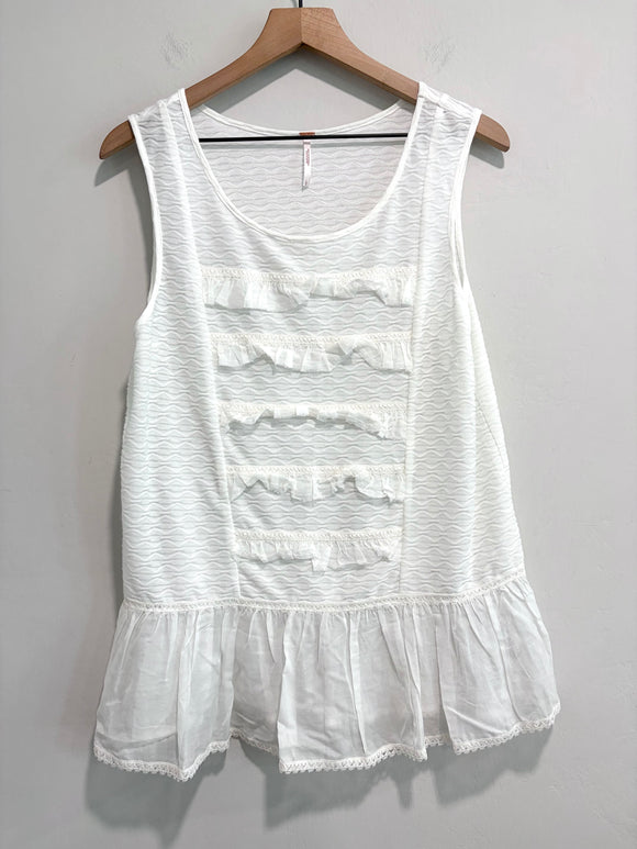 Ruffle Trim Tunic Top