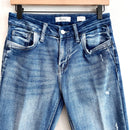 Distressed Mid Rise Skinny Jeans-2