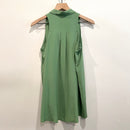 Sleeveless Button Down Silk Top-8