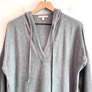 Hooded V-Neck Sweater-3