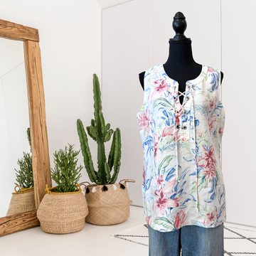 Floral Linen Top