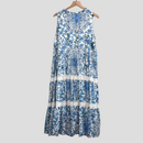Floral Tiered Linen Midi Dress-11