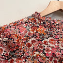 Floral 1/4 Button Top-10