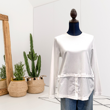 Faux Layered Hem Sweatshirt