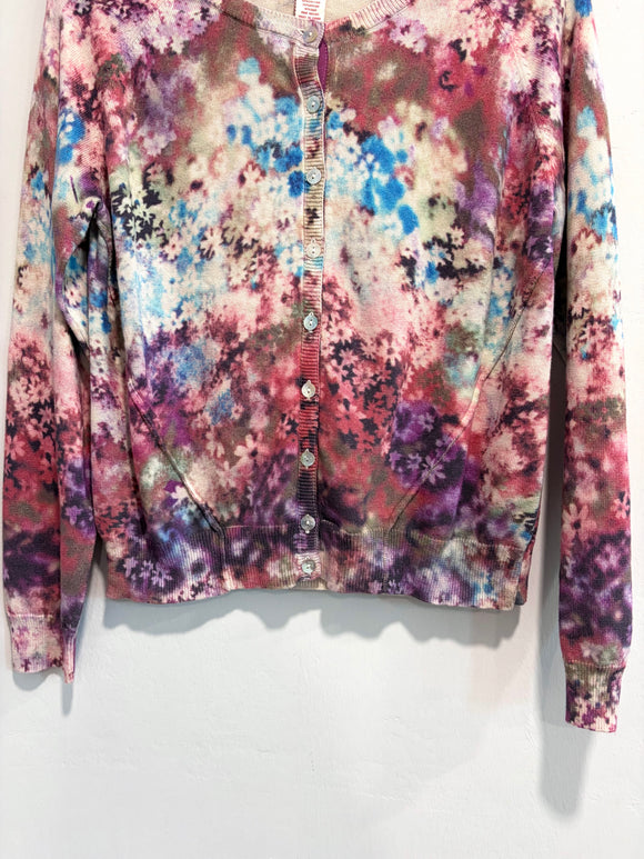 Tie Dye Floral Cardigan