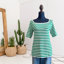 Striped Knit Stretch Sweater-1
