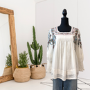 Floral Embroidered Peasant Top-1