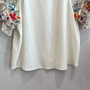 Floral Sheer Embroidered Sleeve Top-10