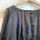 Satin Slit Sleeve V-Neck Top-12