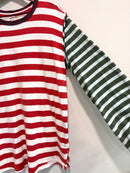 Striped Balloon Sleeve Tee-5