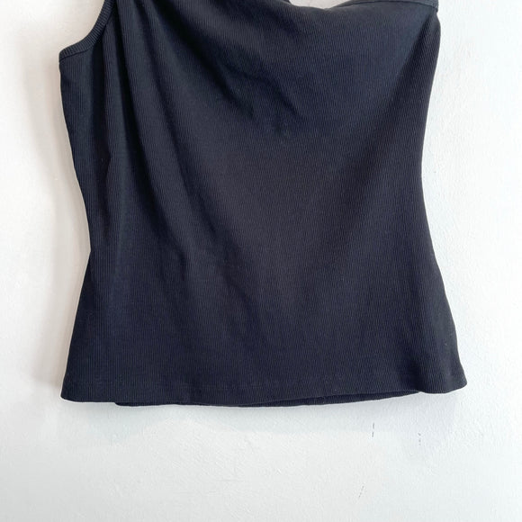 One Shoulder Ribbed Tank Top