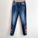 Floral Embroidered Skinny Jeans-1