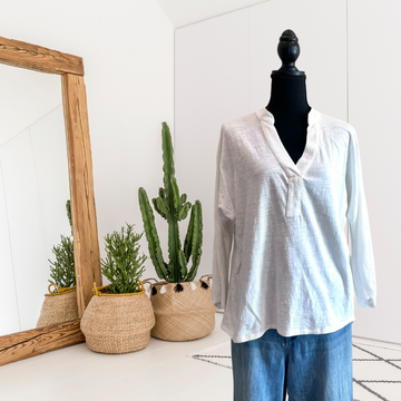 High Low Hem Cotton Top