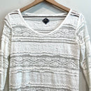 Sheer Lace Long Sleeve Top-3