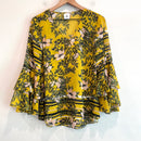 Floral Bell Sleeve Top-2