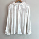 Ruffled Button Down Swiss Dot Top-9