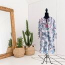 Floral Embroidered Trim Shift Dress-1