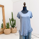 Seam Ruffle Hem Top-1