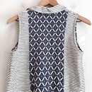 Striped Geometric Back Top-8