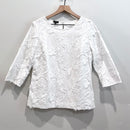 3D Floral 3/4 Sleeve Top-2