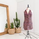 Floral Collared Button Down Mini Dress-1