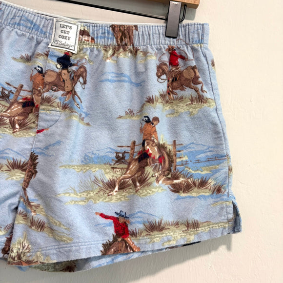 Cowboy Flannel Sleep Shorts