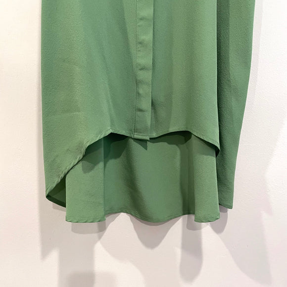 Sleeveless Button Down Silk Top
