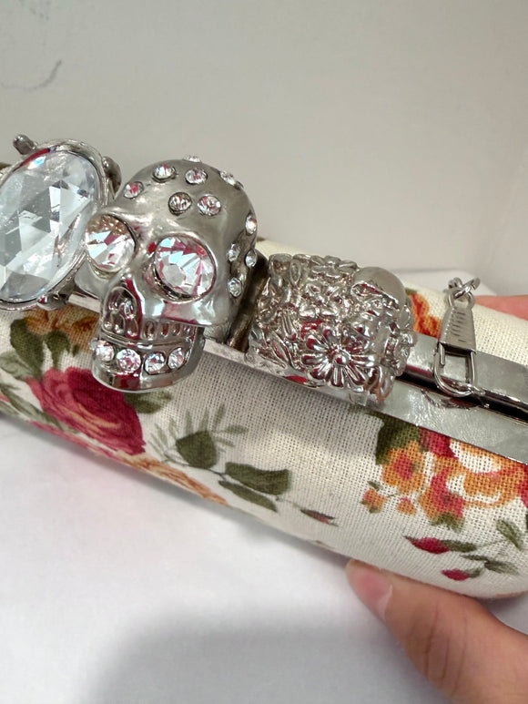 Floral Skull Ring Clutch
