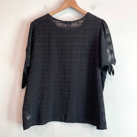 Semi-Sheer Plaid Top