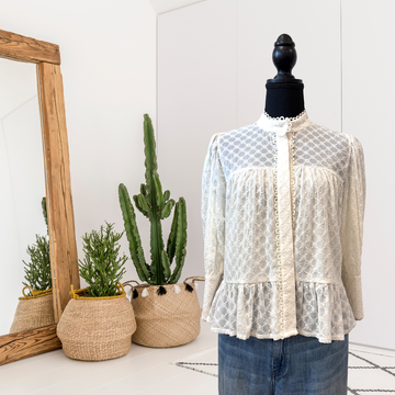 Eyelet Loop Trim Top