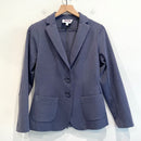 Zipper Back Elbow Patch Blazer Jacket-2
