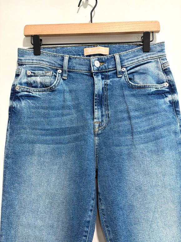 High Rise Slim Kick Jeans