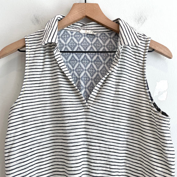 Striped Geometric Back Top
