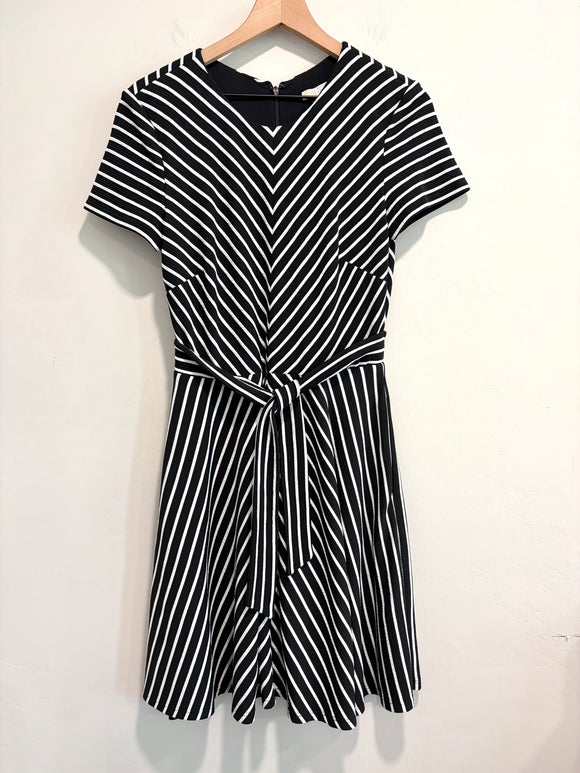 Striped Tie Front Dress
