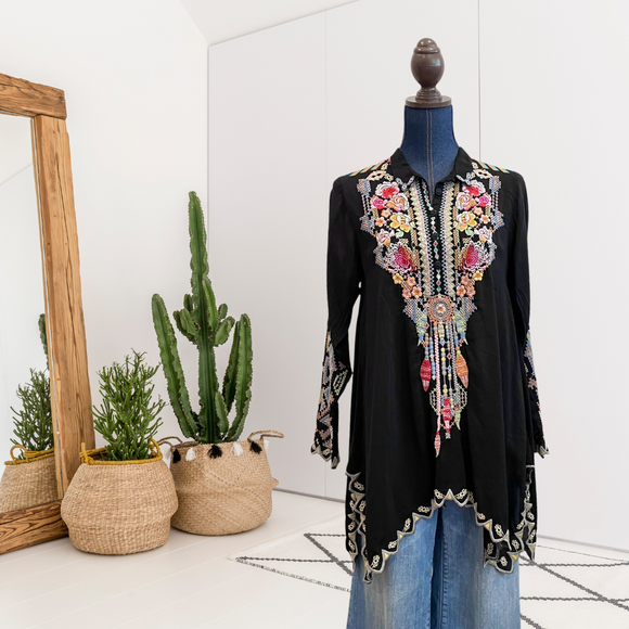 Dream Catcher Embroidered Tunic Top