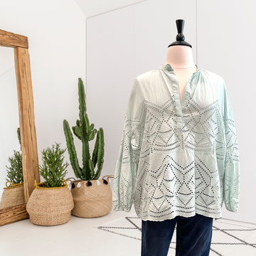 Eyelet Oversized Top