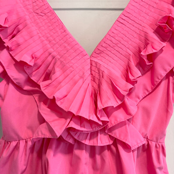 Ruffle Pleated Peplum Top